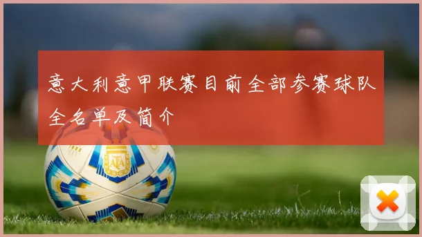 意大利意甲联赛目前全部参赛球队全名单及简介