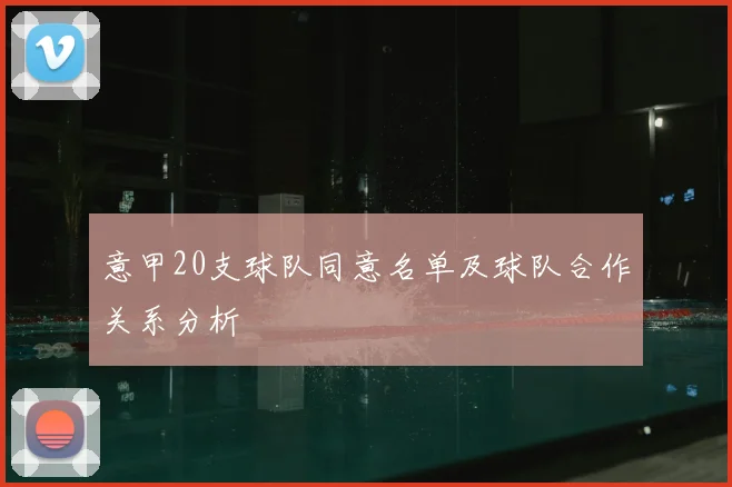 意甲20支球队同意名单及球队合作关系分析